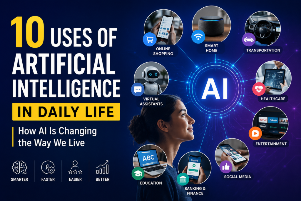 10 uses of artificial intelligence in daily life